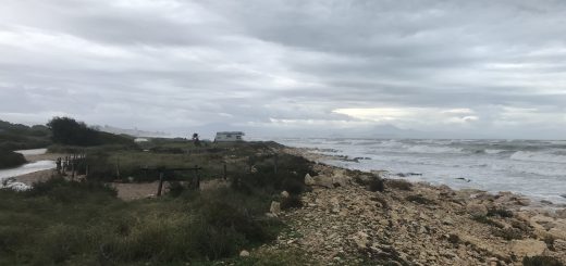 Santa Pola Küste bei Regen