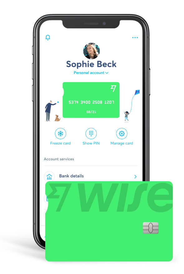 App fürs Handy und Debitkarte von Wise - Deine Ausrüstung für weltweites Banking
